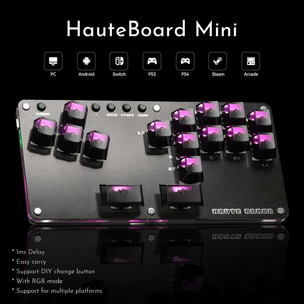 Haute42 Joystick Arcade Hitbox Sticker Bezprzepustowy Kontroler Hitbox Fightstick Dla PC / Ps3 / Ps4 / Switch Mini Kontroler Hitbox — zdjęcie produktu 2