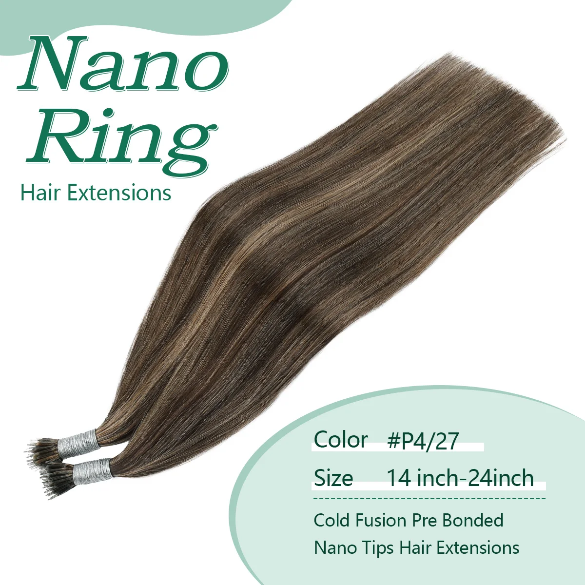 Нано-кольца Sixstarhair для наращивания волос 50 г 50 прядей 16 футов 18 футов 20 футов 22 дюйма 24 дюйма 100% прямые наращивание человеческих волос Remy для женщин