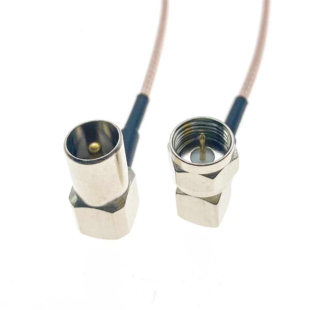 

75Ohm RG179 Cable TV IEC Male Right Angle to F male 90°RA Plug Antenna Cord Jumper RF Coaxial Cable