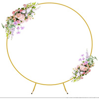 Metal Circle Stand Wedding Arche Round Balloon Arch Flower Gold Background Arch DIY Frame Birthday Party Baby Shower Decorati