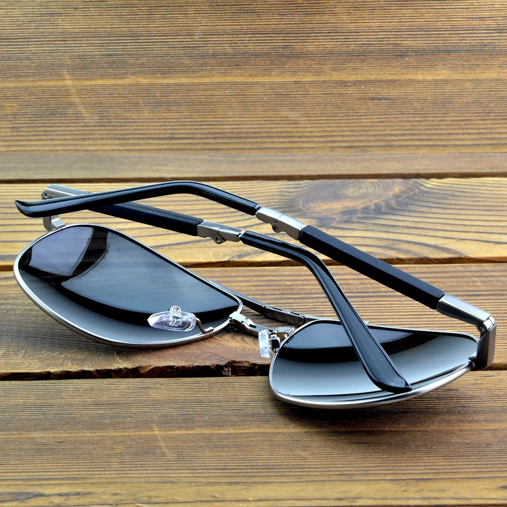 Clara Vida pieghevole in metallo a doppia tesa Pilot UV400 UV100 % polarizzato Polaroid occhiali da sole occhiali da sole