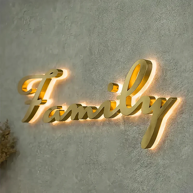 

Custom Laser cut stainless steel metal logo sign letter indoor decor office sign