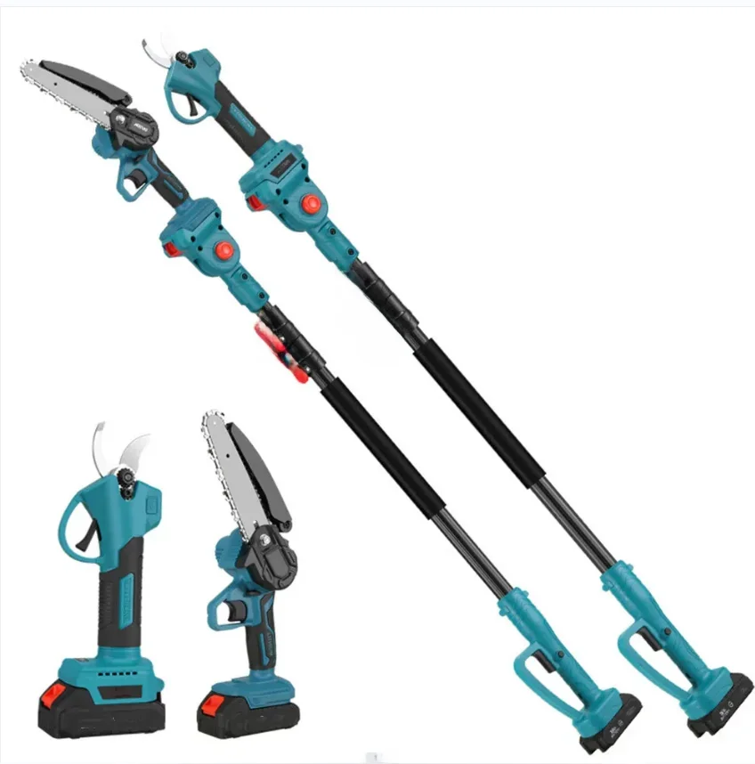 Rechargeable Lithium Battery Electric Saw Garden Outdoor One-Hand Electric Saw Pruning Shears Telescopic High Branch Pole전기톱 고지톱