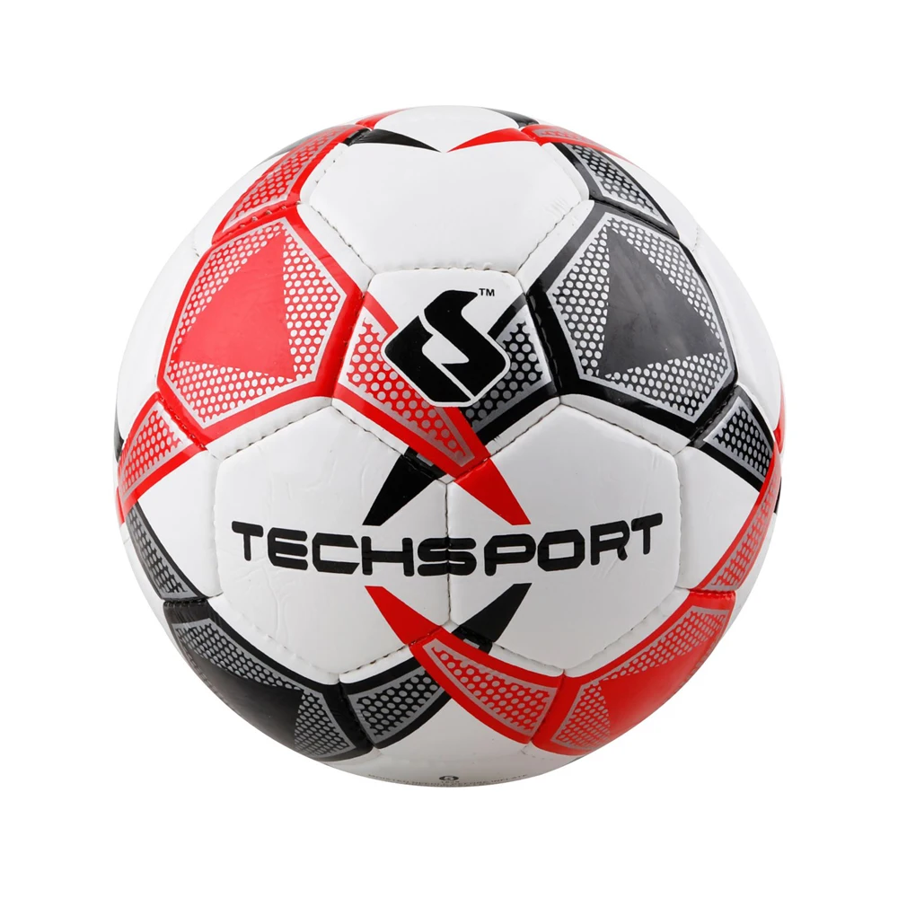 Techsport Soccer Ball High Durability Hand Stitched Training Balls Sports League Red Soccer Ball