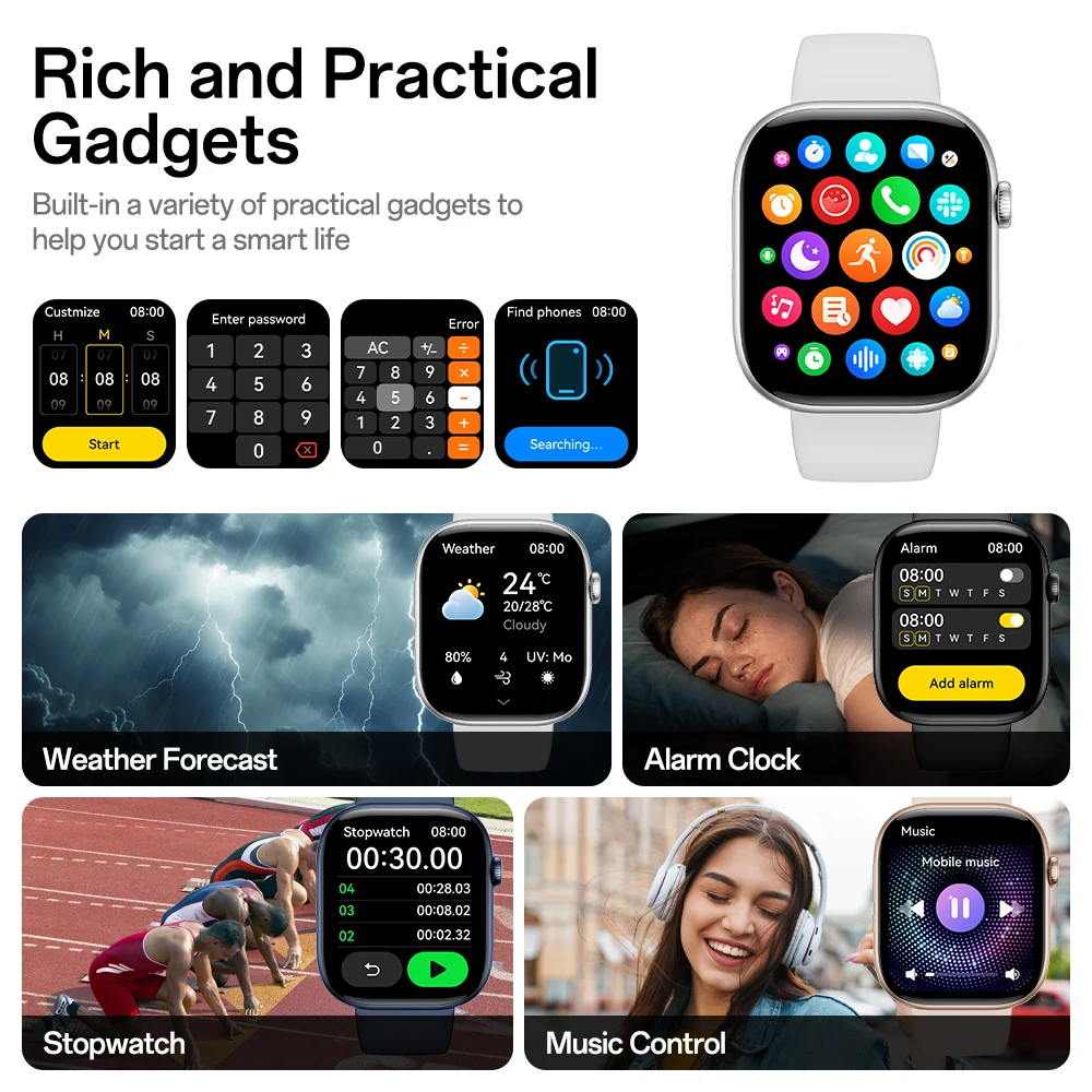 KHwatch S10 New Mens Watches Couple's Watches 1.83IPS Borderless Screen 9.1mm Ultra-thin 5.3BT WhatsApp Call IP68 Women Watches