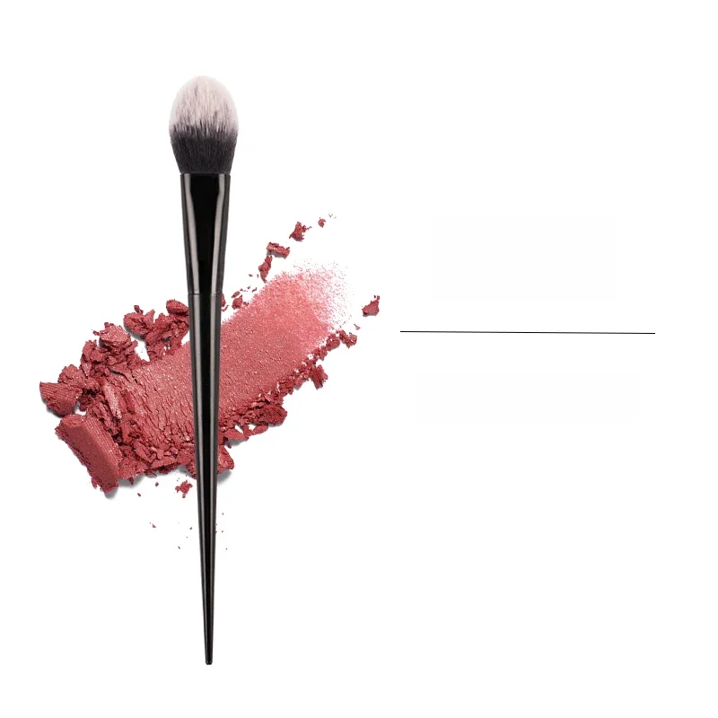 KVD pinceau de maquillage 25 pinceau à Blush cheveux en fibres douces élégant manche noir pinceaux de maquillage de marque pour femme