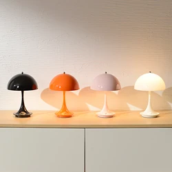 LED mushroom small rechargeable table lamp portable USB charging dimmable lamp bedroom bedside mood lamp  sleeping night light