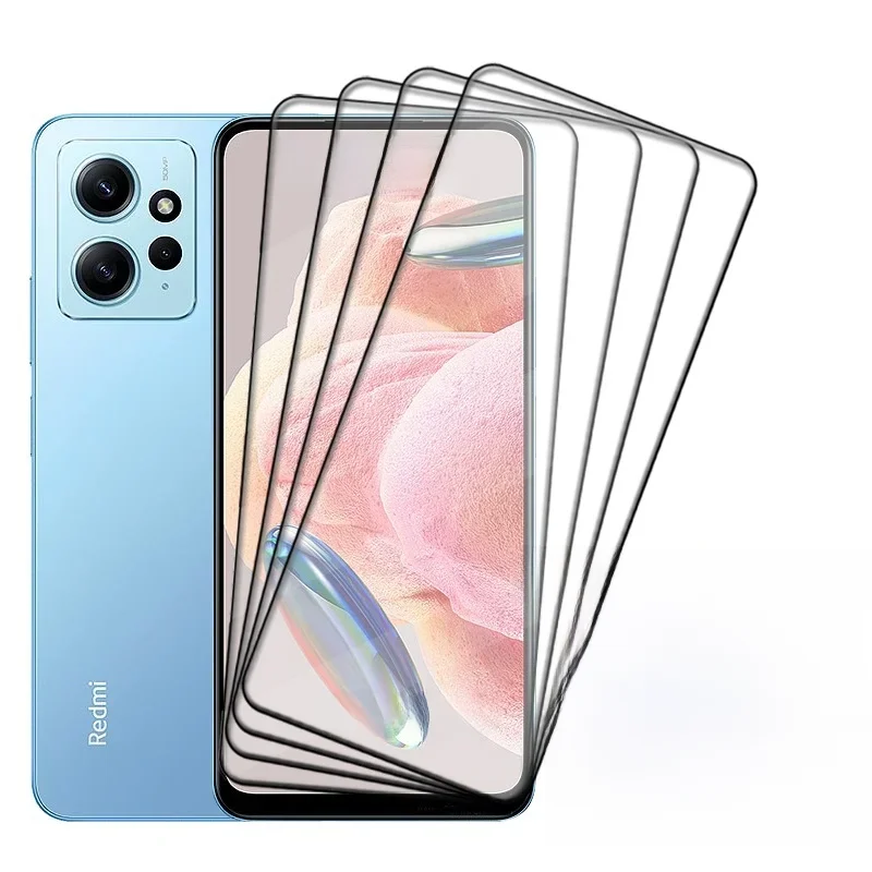 4 pièces pour Redmi Note 12 4G verre Xiaomi Redmi Note 12 4G verre trempé couverture complète colle protecteur d'écran Redmi Note 12 4G verre