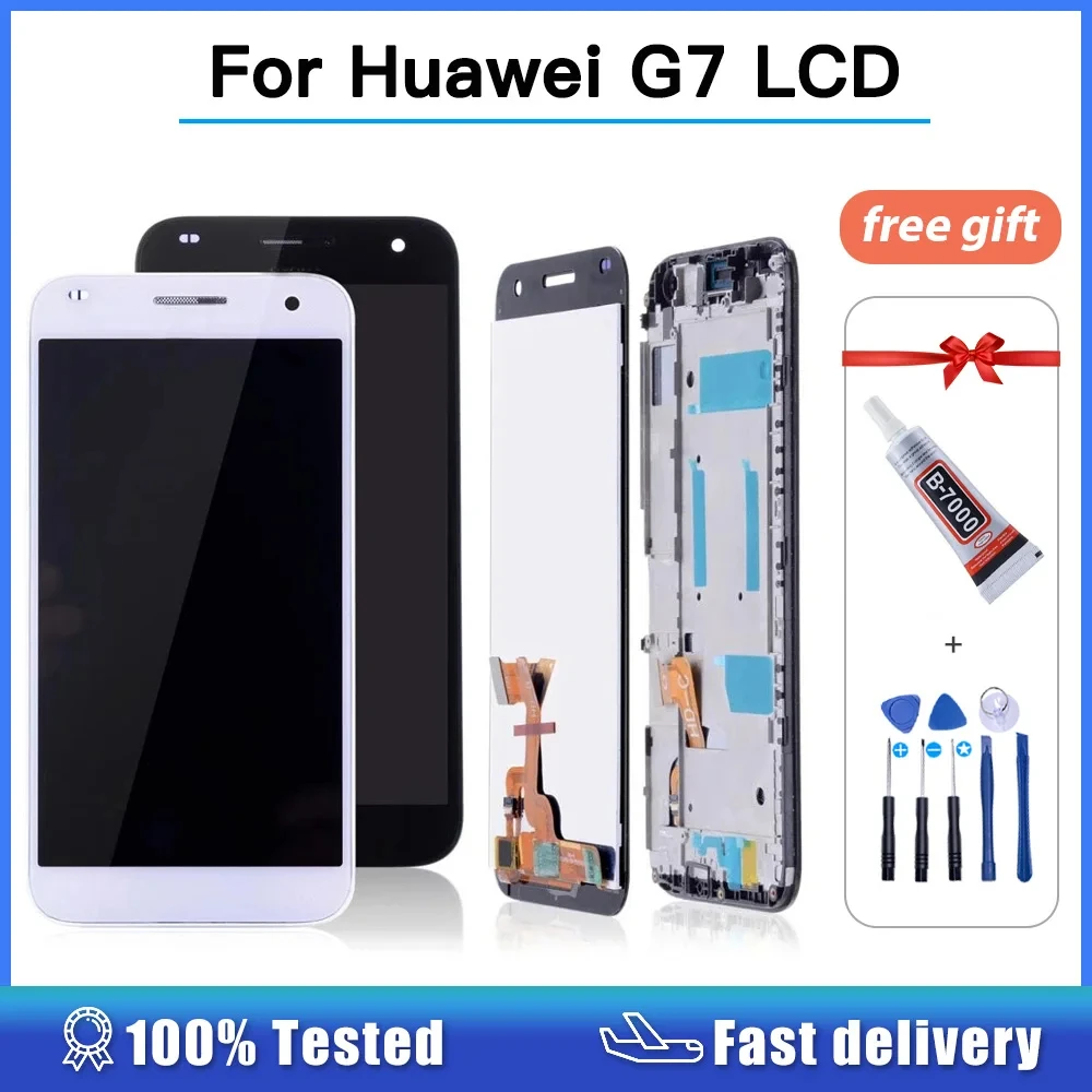 

5.5" LCD High Quality For Huawei G7 LCD Touch Screen with frame For Huawei G7 Display Digitizer Assembly Replacement Parts