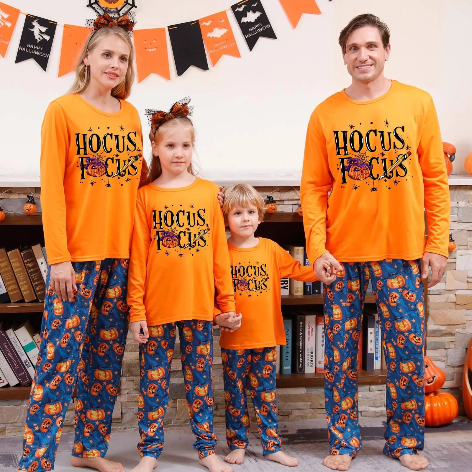 

Putnchl Halloween Family Set Pajamas Home Clothes Long Sleeve Top And Pants Set Festive Atmosphere 3d Printed Halloween Costumes
