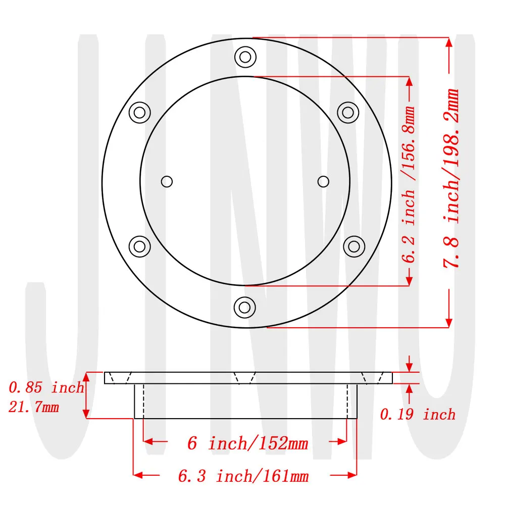 Cubierta de acero inoxidable 316 para Kayak, Kit de cubiertas de placa, Panel de acceso para suelo de barco, puertos de escotilla de inspección, 6 pulgadas