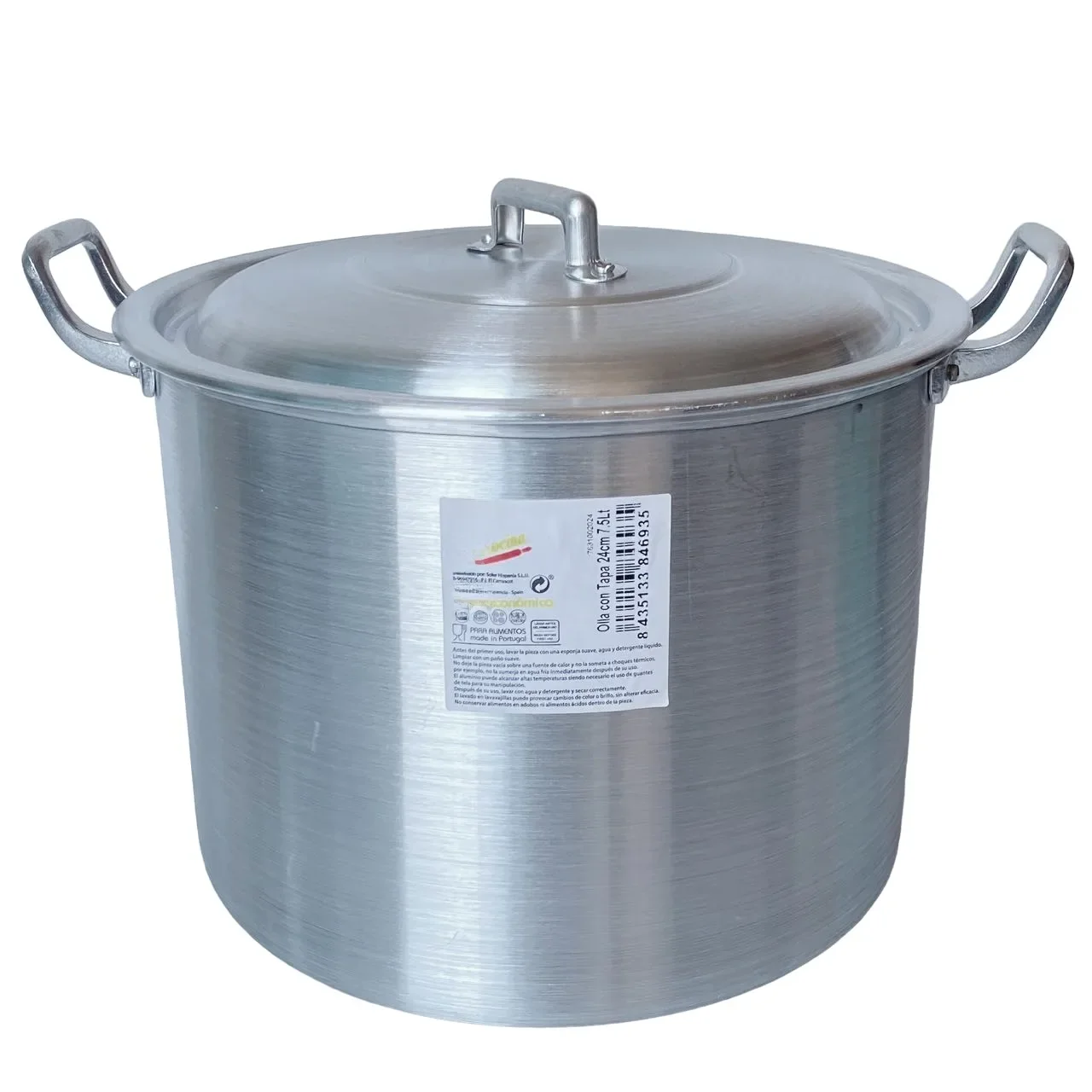 Olla aluminio com tapa varias medidas