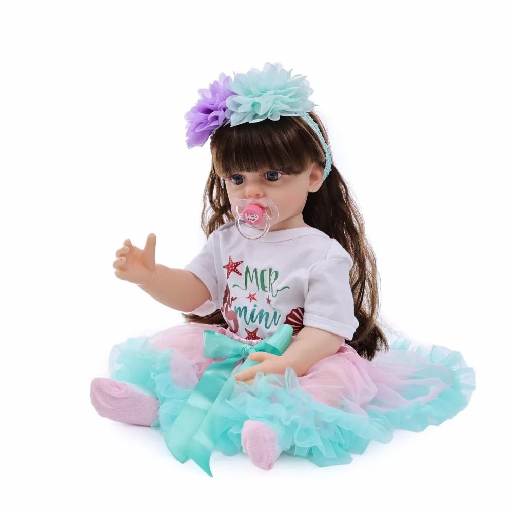 Cloveray 22 pouces réaliste Reborn bébé poupée Super Kawaii vinyle poupée de haute qualité fait à la main jouet enfants anniversaire cadeau de noël