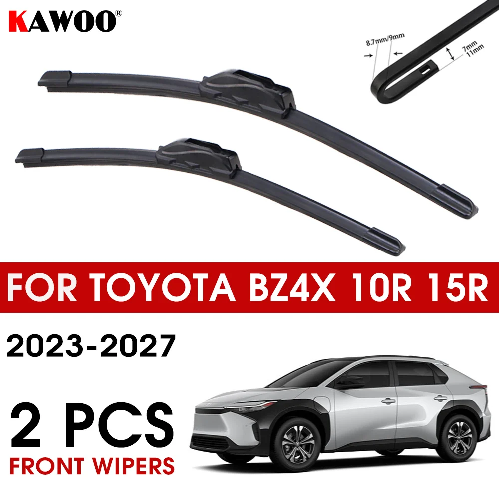 For Toyota BZ4X 10R 15R 2021 2022 2023 2024 2025 2026 Car Wiper Blade U-type Soft Rubber Wiper HD Quiet Durable Car Wiper Blades
