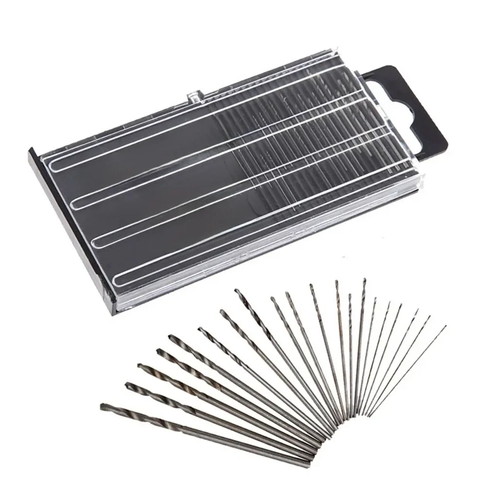 20 pièces 0.3-1.6mm petits forets HSS ensemble haute vitesse en acier spirale foret extracteur peu pour métal bois aluminium outils de forage