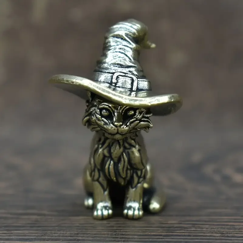 Vintage-Hundefigur aus Messing – kleine Sammlerfigur als Schreibtischdekoration für das Wohnzimmer, Büroangebot für Geschenkstatuen für die Inneneinrichtung – Detail 12