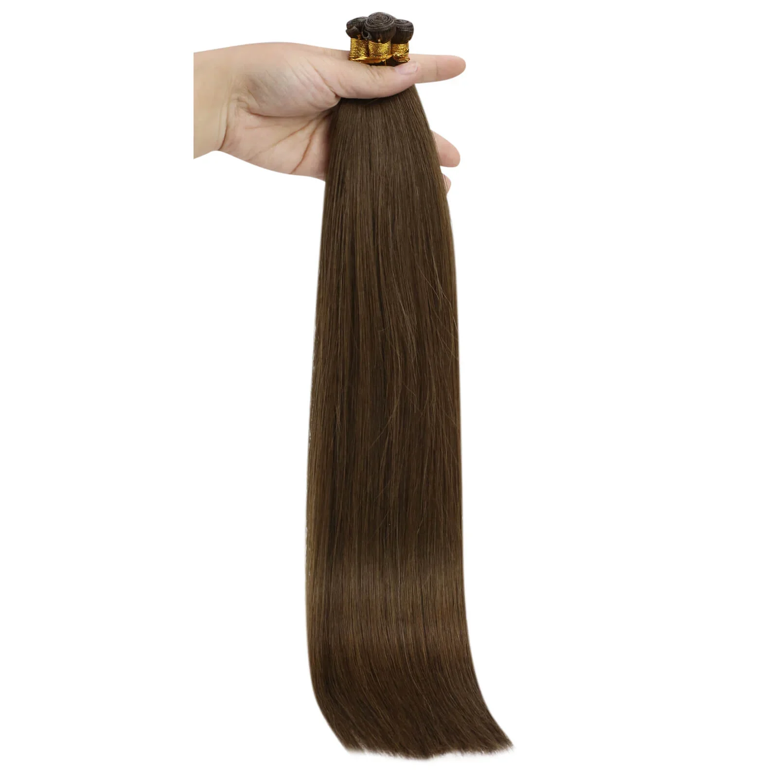 LaaVoo Seamless Genius Weft For Women 25G 16-24inch Brazilian Human Hair Virgin Invisible 12 Months Genius Weft Hair Extensions