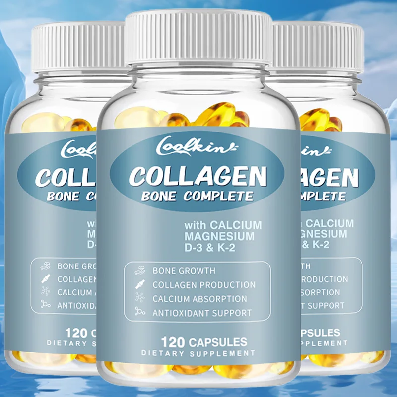 Collagen Bone Complex - Supports Bone and Joint Health, Replenishes Collagen, and Promotes Calcium Absorption - 120 Capsules