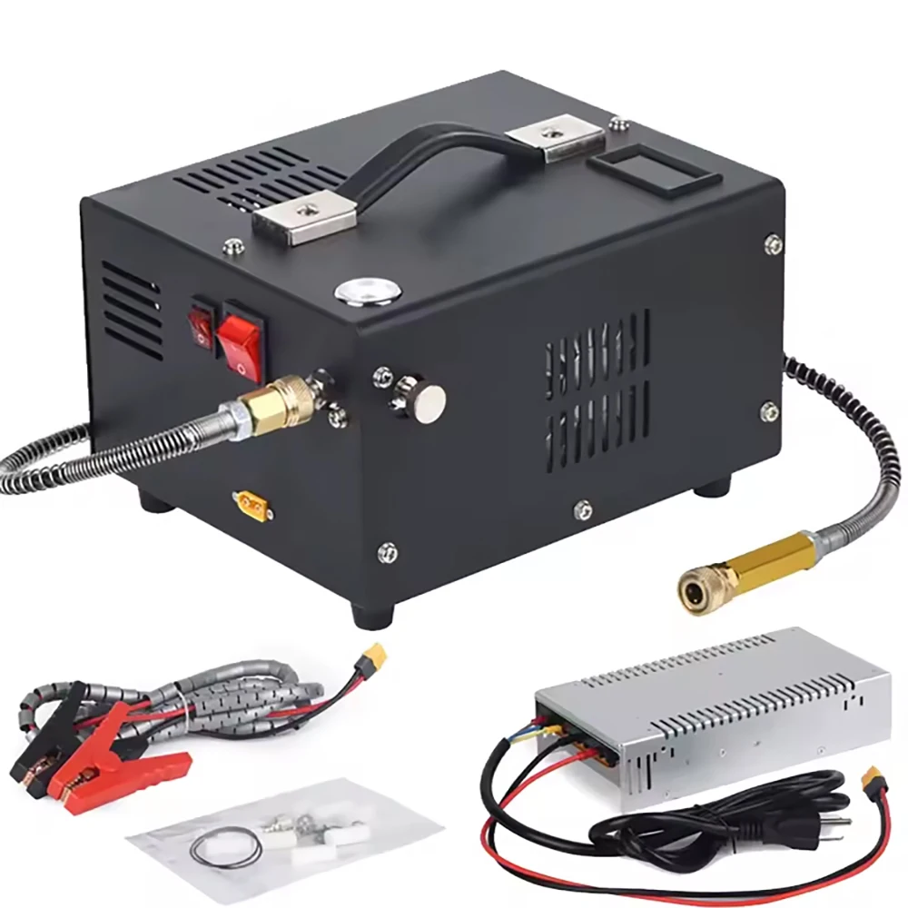 OWJHE 4500Psi 30Mbar Draagbare PCP Luchtcompressor Pomp 12VDC/110V/220V Power olie/Watervrij Efficiënte Hogedruk Duikfles
