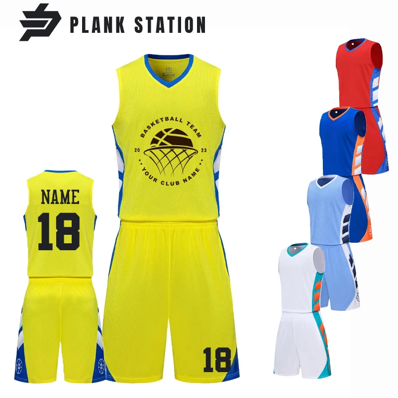 

DIY Basketball Uniform Men Boys Children Kids Customize Suits Name Number Logo Club Team Sportwear Shirt Shorts Unisex