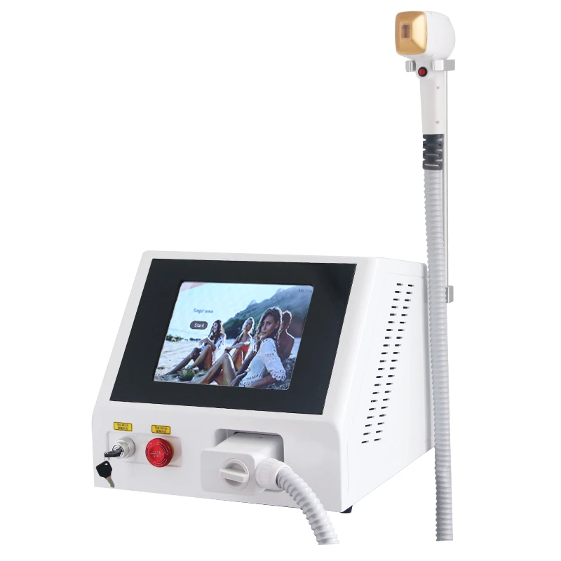 Diode Laser 755 808 1064nm Multi Wavelengths Hair Removal Machine Cool Head Painless Laser Epilator Face Body Hair Removal