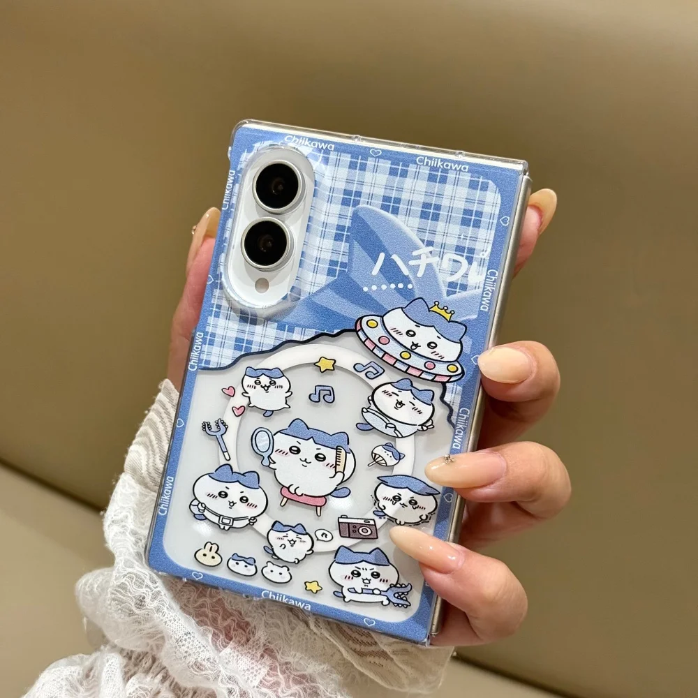 Urocze etui magnetyczne z postaciami z kreskówek do Samsung Galaxy Z Fold 8 Fold 8 Ultra Z Fold7 z uchwytem Magsafe, słodki zestaw. — zdjęcie produktu 7