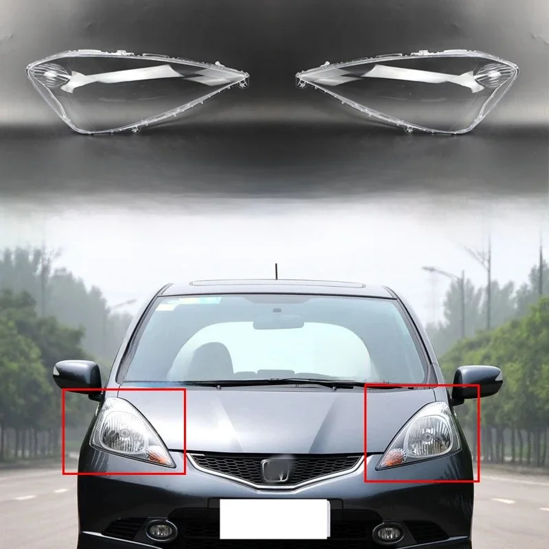 Klosz szklany przedni reflektor samochodu Honda Fit 2008 2009 2010 lewa/prawa soczewki na wymianę szklana pokrywa przezroczysta obudowa reflektora — zdjęcie 2