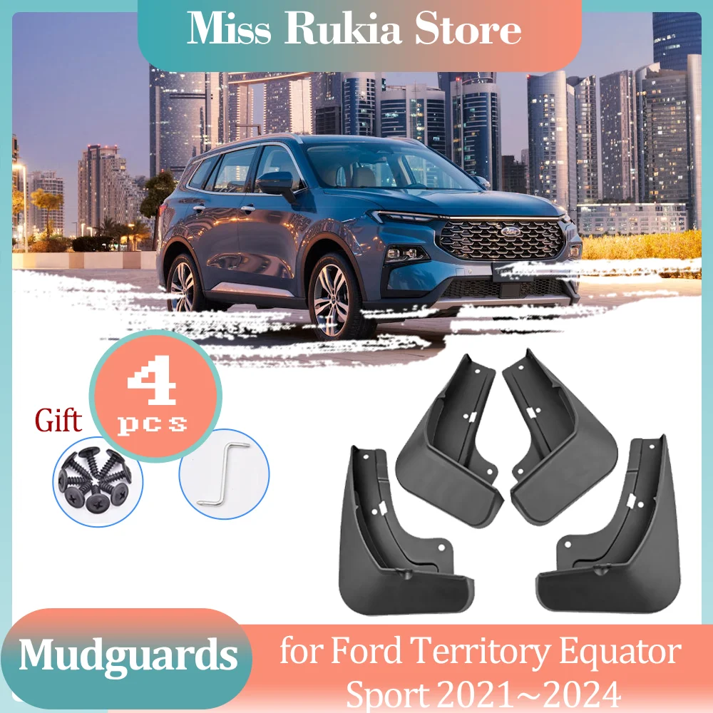 

4pcs Mud Flaps for Ford Territory Equator Sport 2021~2024 Mudguards Splash Fender Flares Spoiler Guards Cover Car Accessories