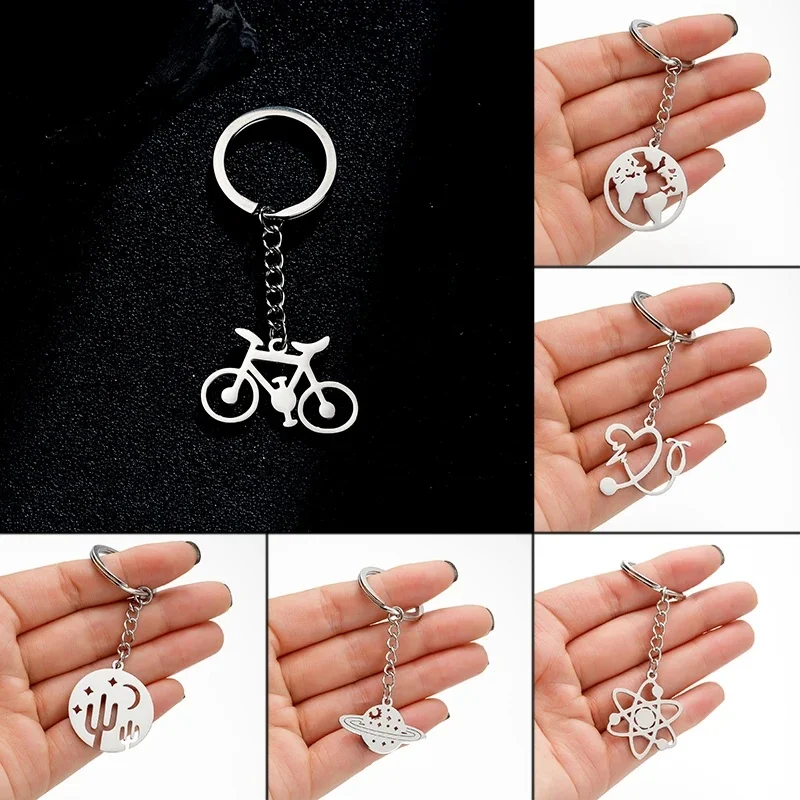 AliExpress Shuangshuo 1 PC Stainless Steel Key Chain Bicycle Keychain for Men Automotive Accessories Creative Fashion Jewelry Pendant Gift