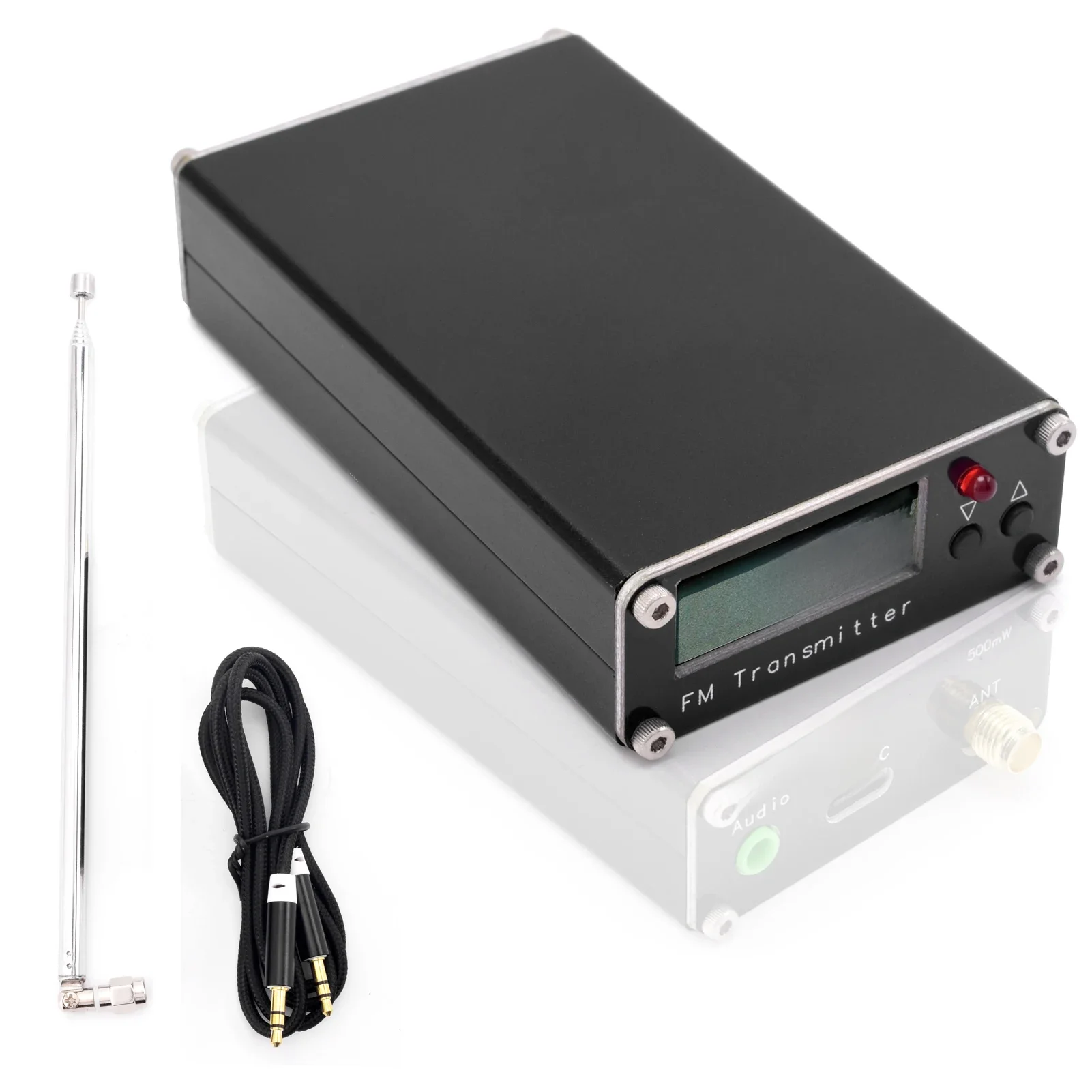 2KM 0,5W FM-zender 76M-108Mhz Digitaal display Stereo FM-zending TYPE-C USB Kerken AUTO Radio Uitzending Campuskaation - afbeelding 2
