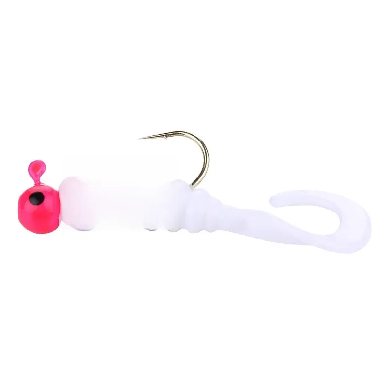 7szt/lot 50mm Jig Silicone Worm Soft Bait With Hook 3.2g Wobblers Fishing Carp Lure Artificial Rubber Zander Pike Bass Baits — zdjęcie 2