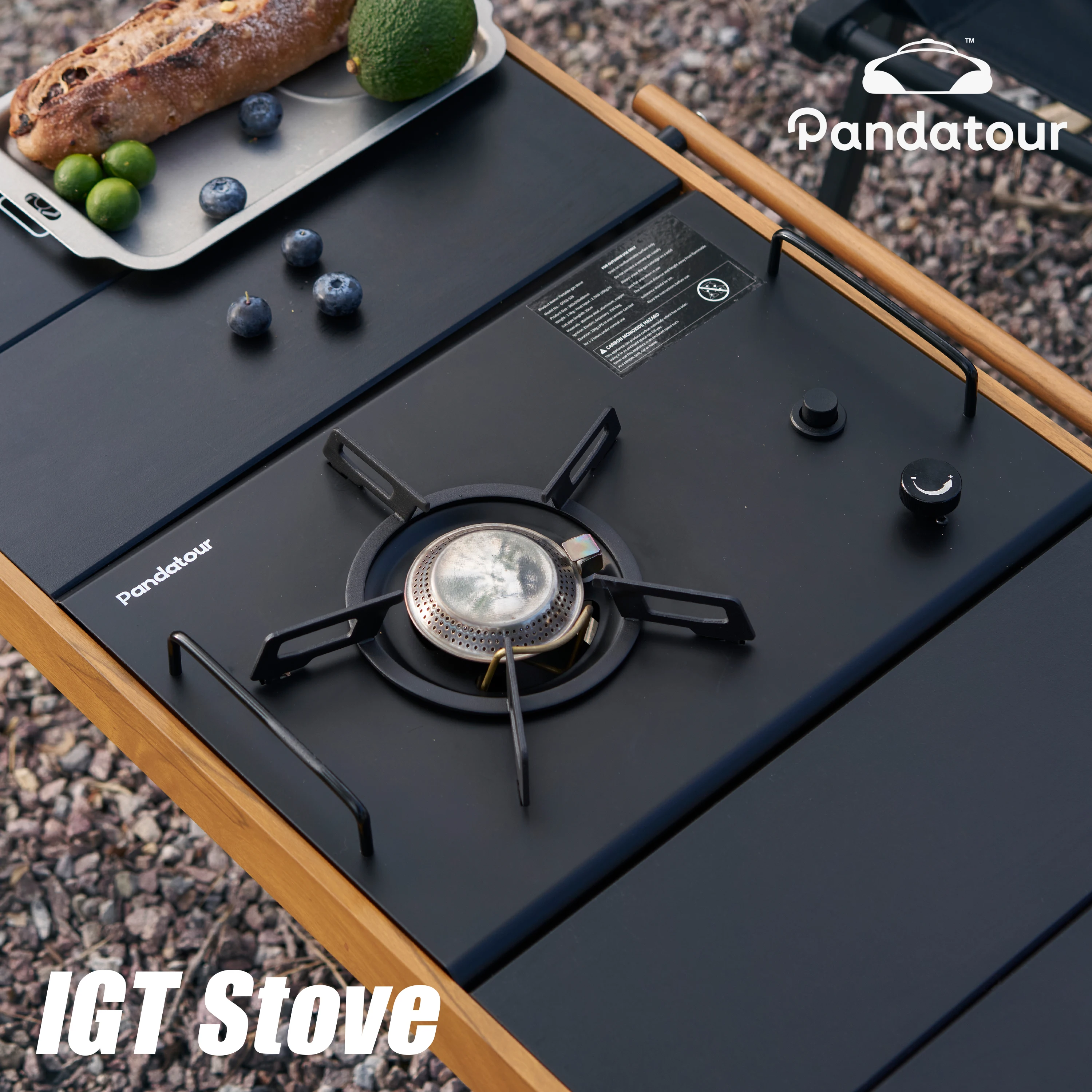 Pandatour 2025 IGT Outdoor Camping Furnace Stove Folding One-touch High Firepower Stove Suitable For Terraces Camping Stove image 4
