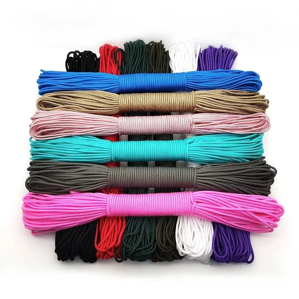 3mm Paracord lanière corde Parachute cordon randonnée Camping corde à linge Bracelet tactique accessoire Bracelet un noyau 100ft 328ft