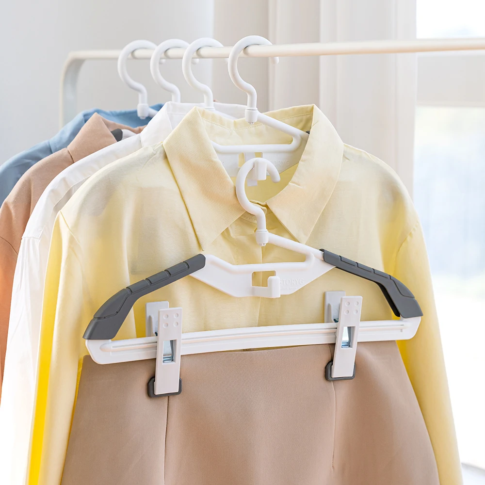 Changshin Living All-in-One Smart Top and Clip Hangers 10P Gray multifunctional stylish easy to use