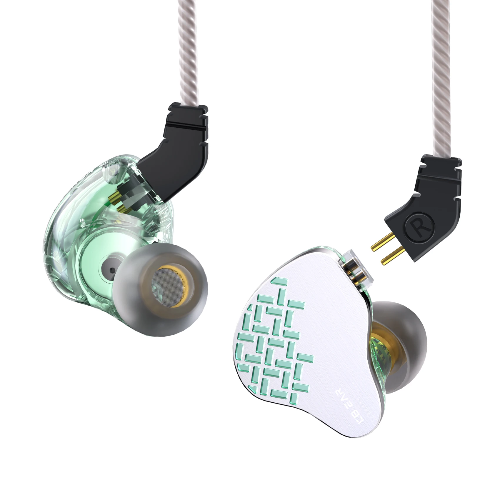 KBEAR Rosefinch Dynamic Hifi Wired Headphones Noise Cancelling Earbuds In Ear Monitor 10mm Biological Diaphragm Headset IEMS KZ