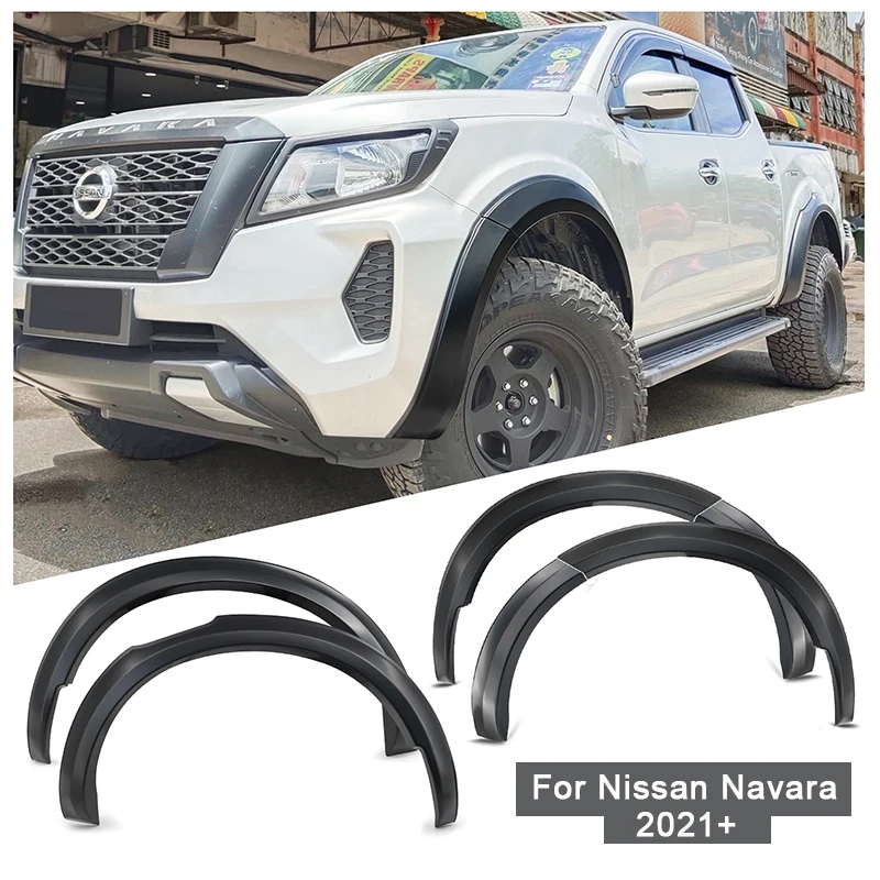 Fender Flares Wheel Arches Protection for Nissan Navara Frontier NP300 2021 2022 2023 4'' Extension Car Styling Part 6pcs/set