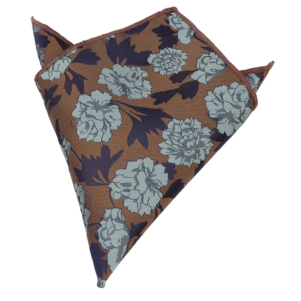 Fashion Colorful Mens Pocket Square 23CM Multicolor Floral Classic Wedding Handkerchief Business Jacquard Hanky