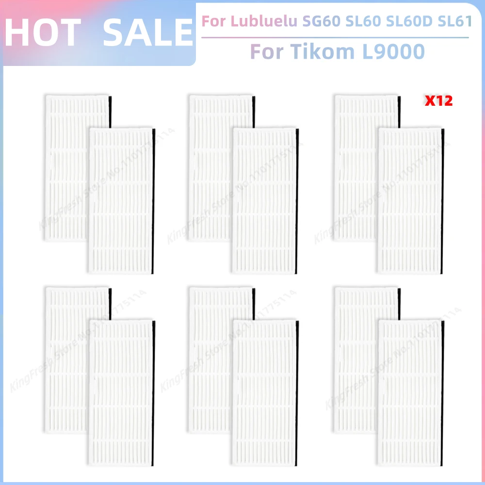 Passend für Lubluelu SL60 Plus/SL60D/SL61/SG60/SL60, lubluelu L20 Max, Tikom L8000/L9000/L8000 Plus/L9000 Plus, Agaro Alpha, Laresar L6 Nex Teile: Hauptwalze, Seitenbürste, HEPA-Filter, Wischmopp-Tuch