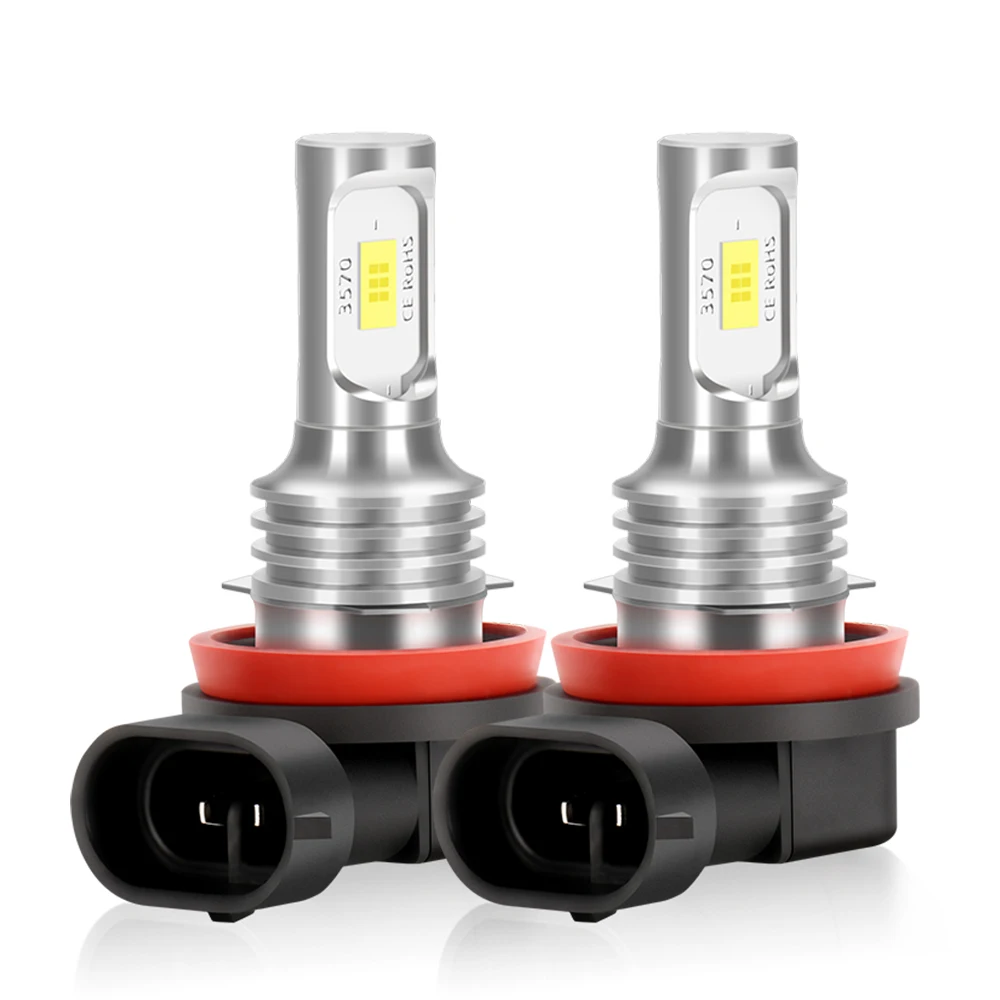 

For Cascadia Truck H11 Fog Lamp 360 Degree Lighting 50000hrs Lifespan Aluminum Rapid Heat Dissipation 3750 Csp chip 2Pcs