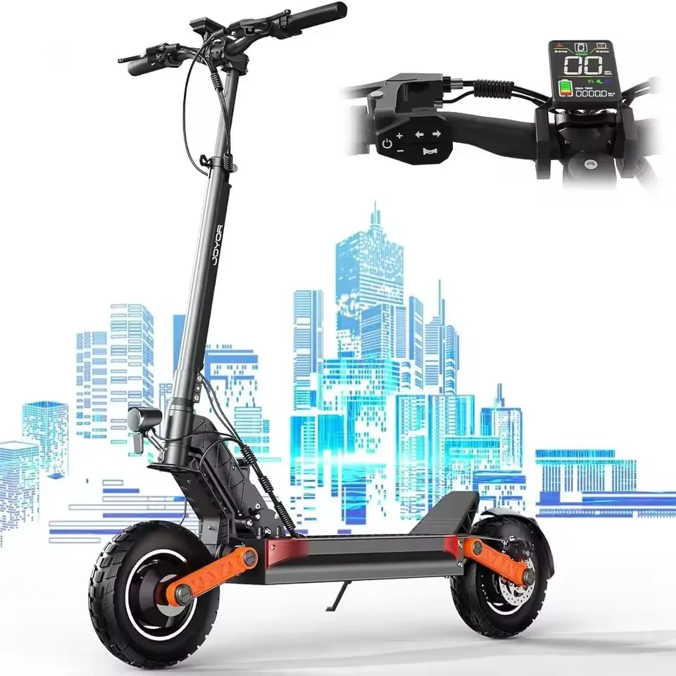 Electric Scooter 48 V/60 V 13/18/26 Ah Maximum Load 150 kg 10 Inch Tyres One Folding Electric Scooter with Turn signs, Horn (S5/