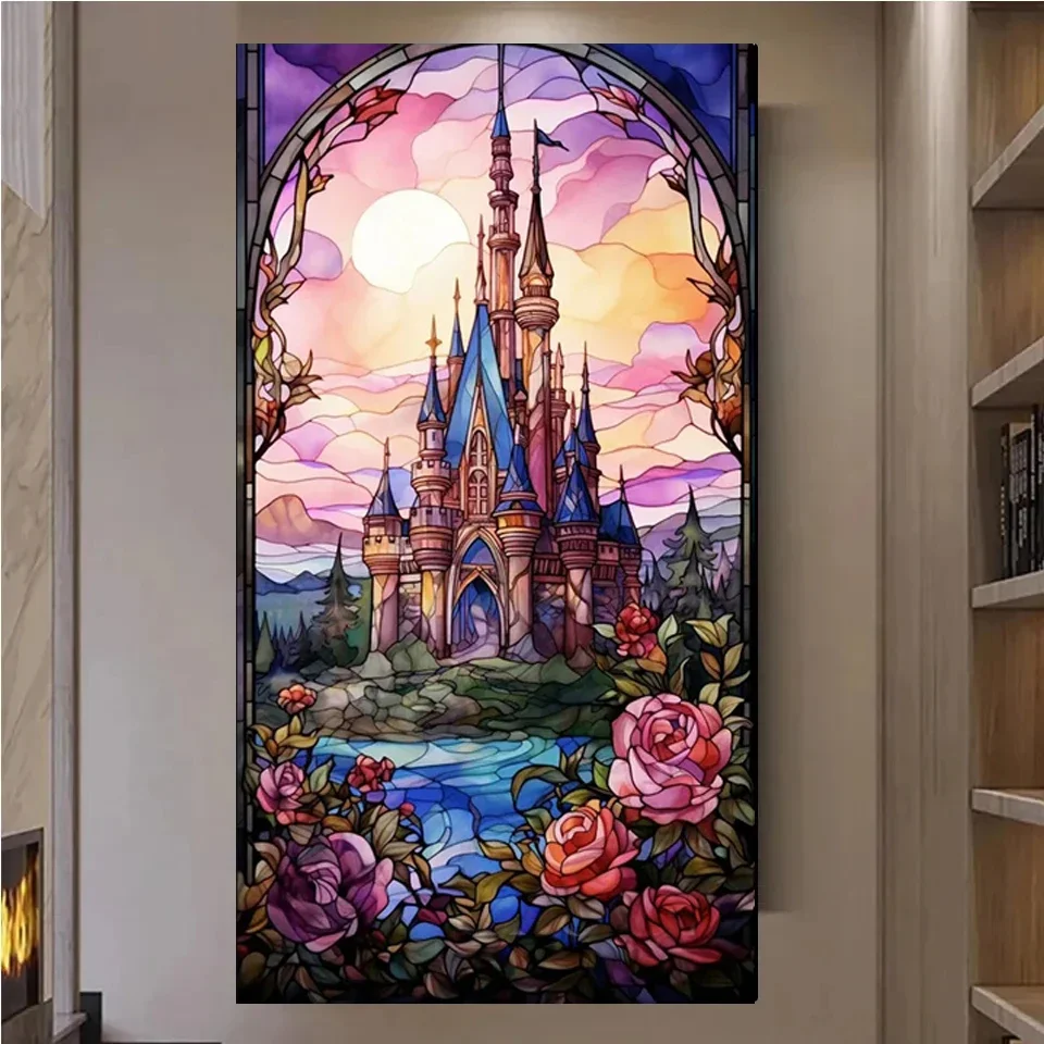 DIY Diamant Malerei Fantasie Schloss voller Diamant Quadrat Traum Rose Diamant Stickerei 5d Kreuz
