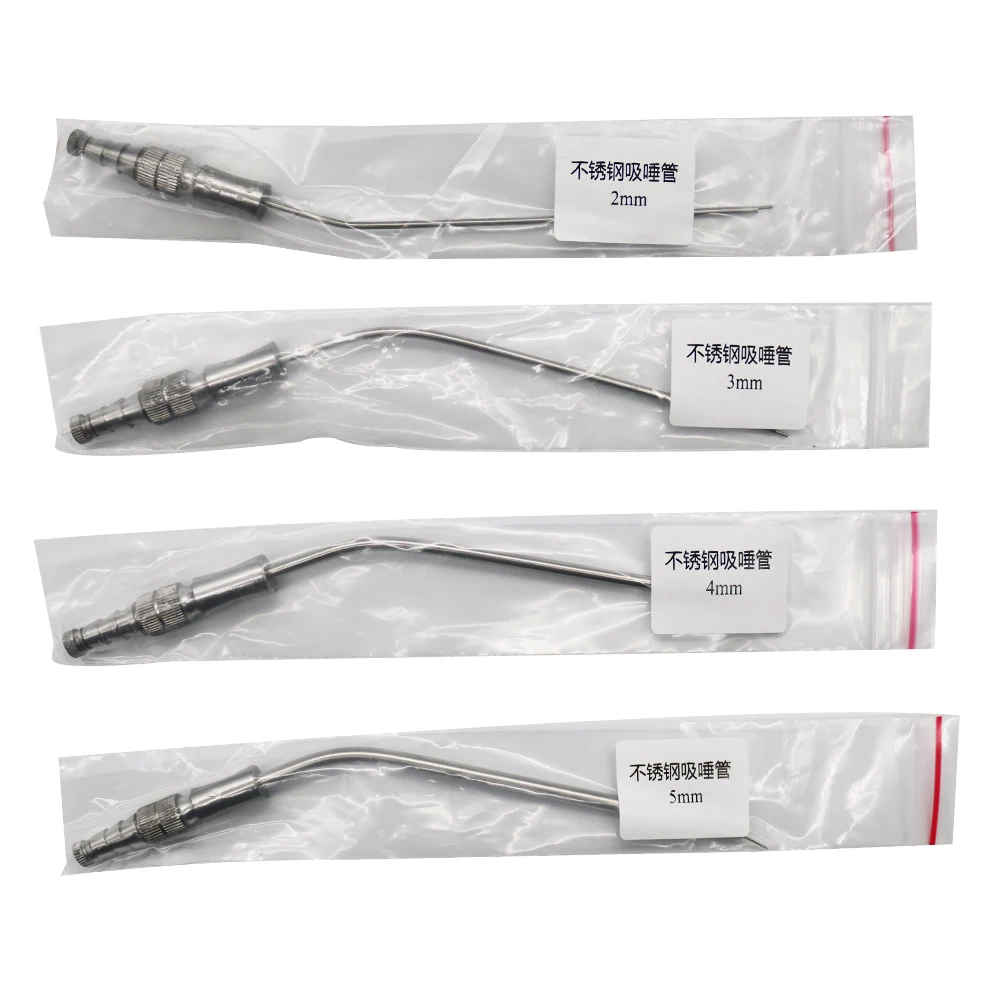 Multiple Specifications Dentistry Stainless Steel Weak Straw Implants Sucker Pipettes Dental Surgery Tools Oral Cavity