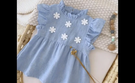 2025 New Cute Baby Girls Clothing Infants Young Children's Summer Sweet White Floral Princess Dress Hot Selling Toddler Dress photo review