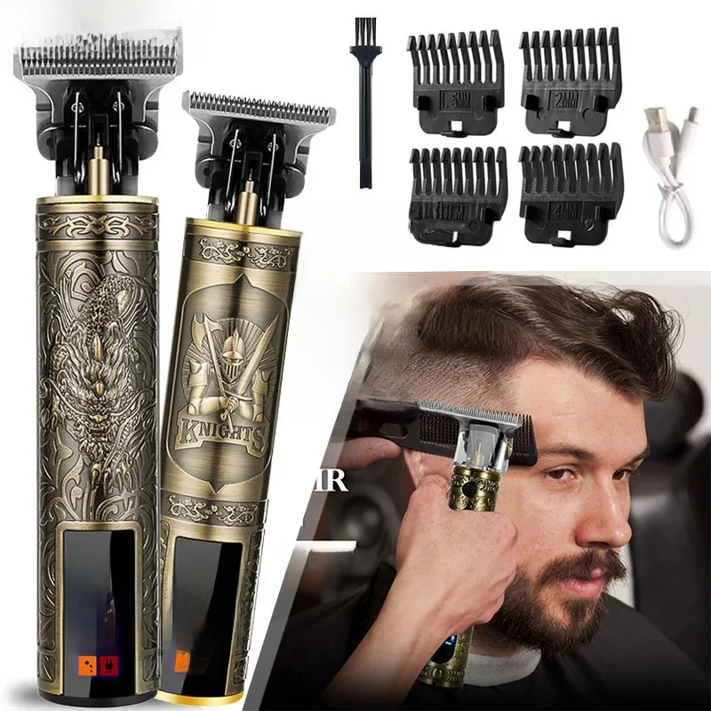 Haarschneidemaschine für Männer, professioneller Haarschneider, Zero Gapped T-Blade Trimmer, kabellos, wiederaufladbar, Kantenschneidemaschine, elektrischer Bart