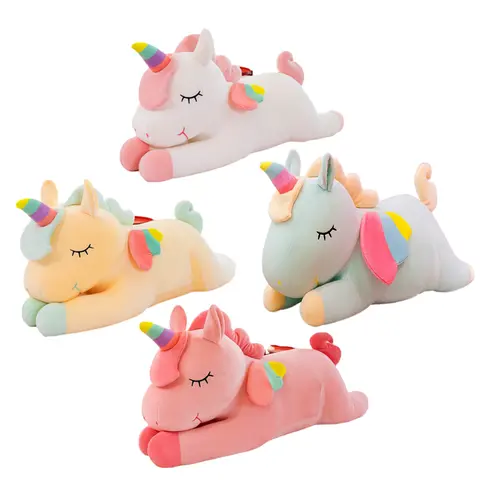 Poupée licorne poney Kawaii 30-50cm, jouet en peluche, cadeau d'anniversaire pour enfants, oreiller/coussin, cadeau de noël pour la famille et les amis