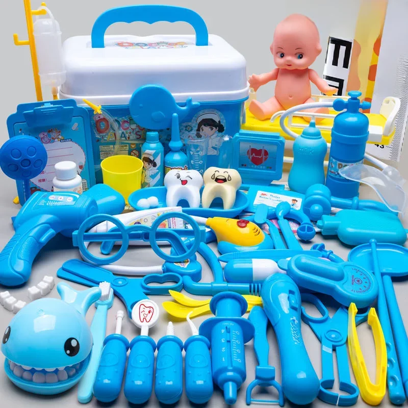 Ensemble de médecins pour enfants, dentiste, infirmière, jouets de simulation, stéthoscope, Kit d'outils médicaux, accessoires de jeu de rôle médical, cadeaux amusants