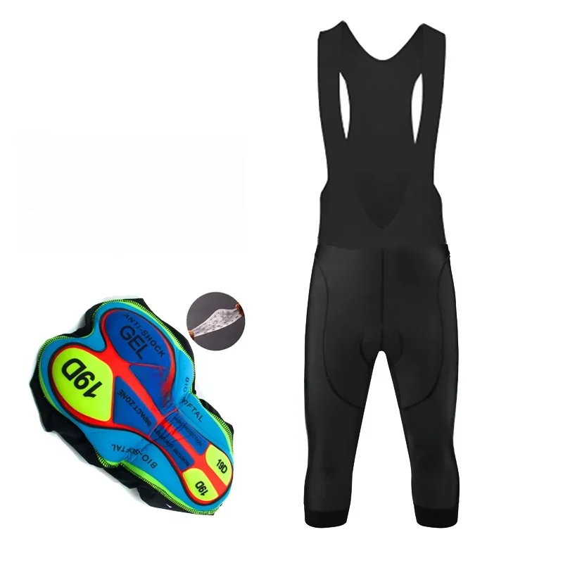 AliExpress NONE New 2023 UAE Men Cycling Pants 3/4 Bib Pants Outdoor 19D Bib Shorts Summer Cycling equipment Breathable Cycling 7 Points Pants
