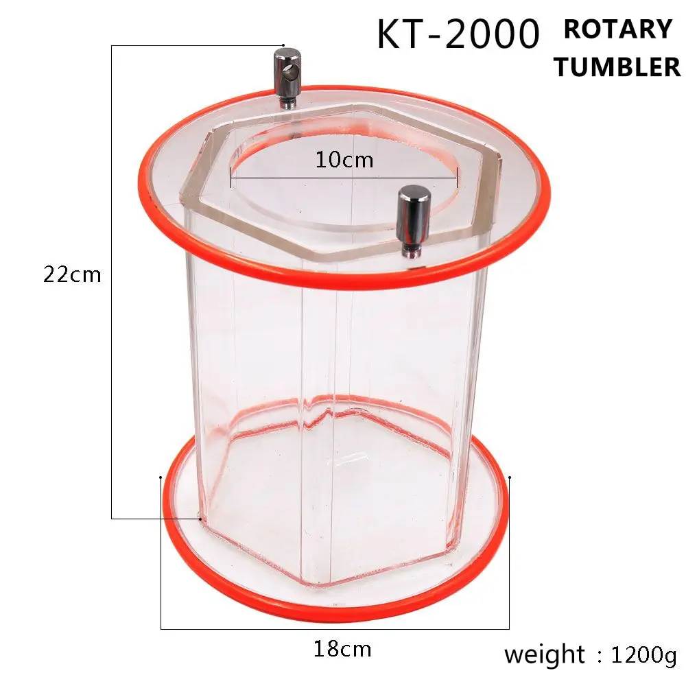 TOPTOS Rotary Tumbler Drum Roller for KT6808/KT2000 Jewelry Polishing Polisher Barrel Capacity 3kg 5kg Jewels Tools