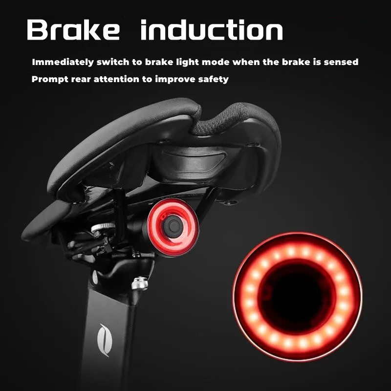 2022 XLITE100 Bicycle Smart Auto Brake Sensing Light IPx6 Waterproof LED Charging Cycling Taillight Bike Rear Light Accessories