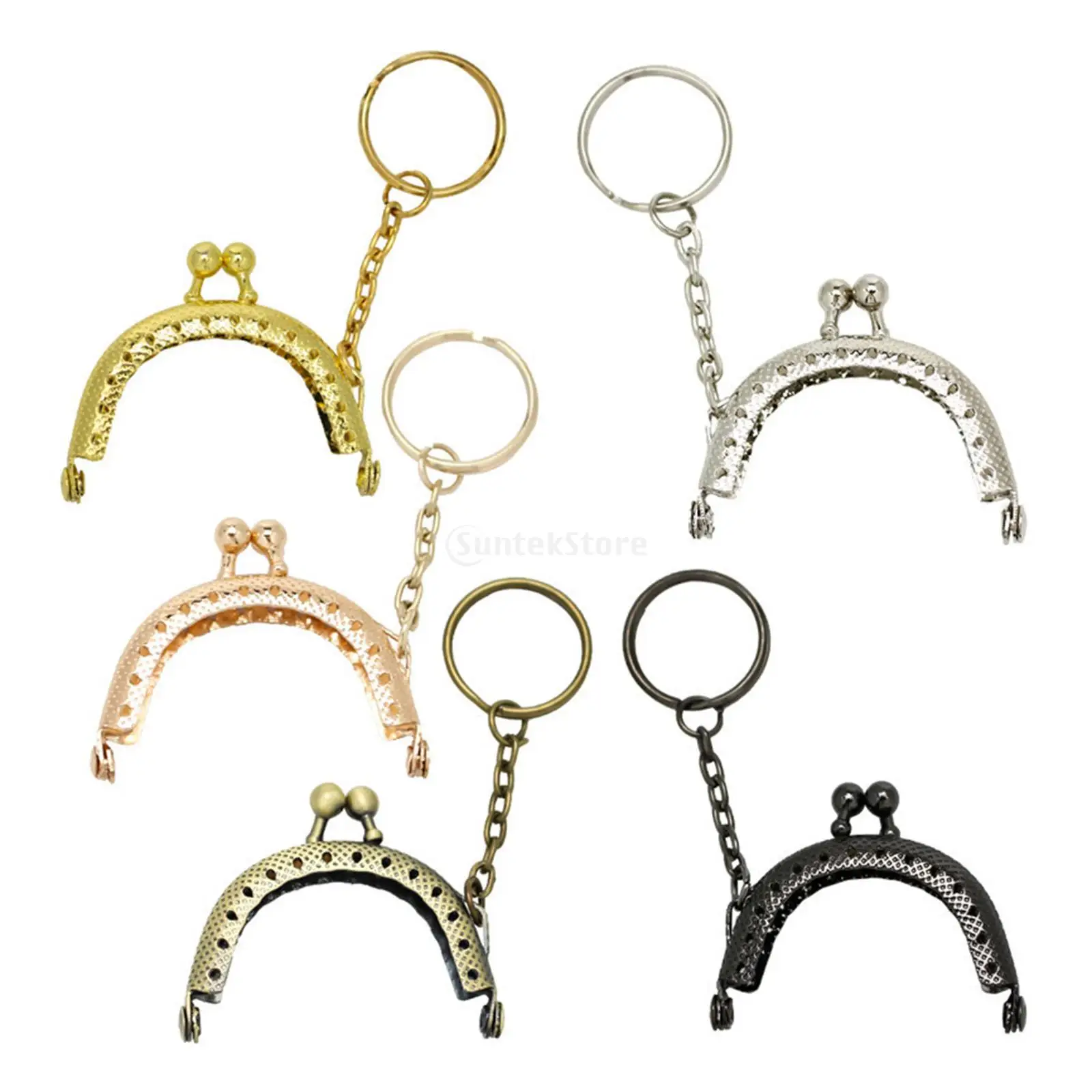 10 Pieces Bag Kiss Clasp Lock Metal Arch Frame Coin Bag Clasp Arch 2 inch Metal Purse Frame for Purse Making Sewing Bag Hardware
